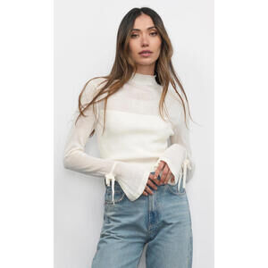Valerie Sheer Yoke Knit w/ Florette Cuffs